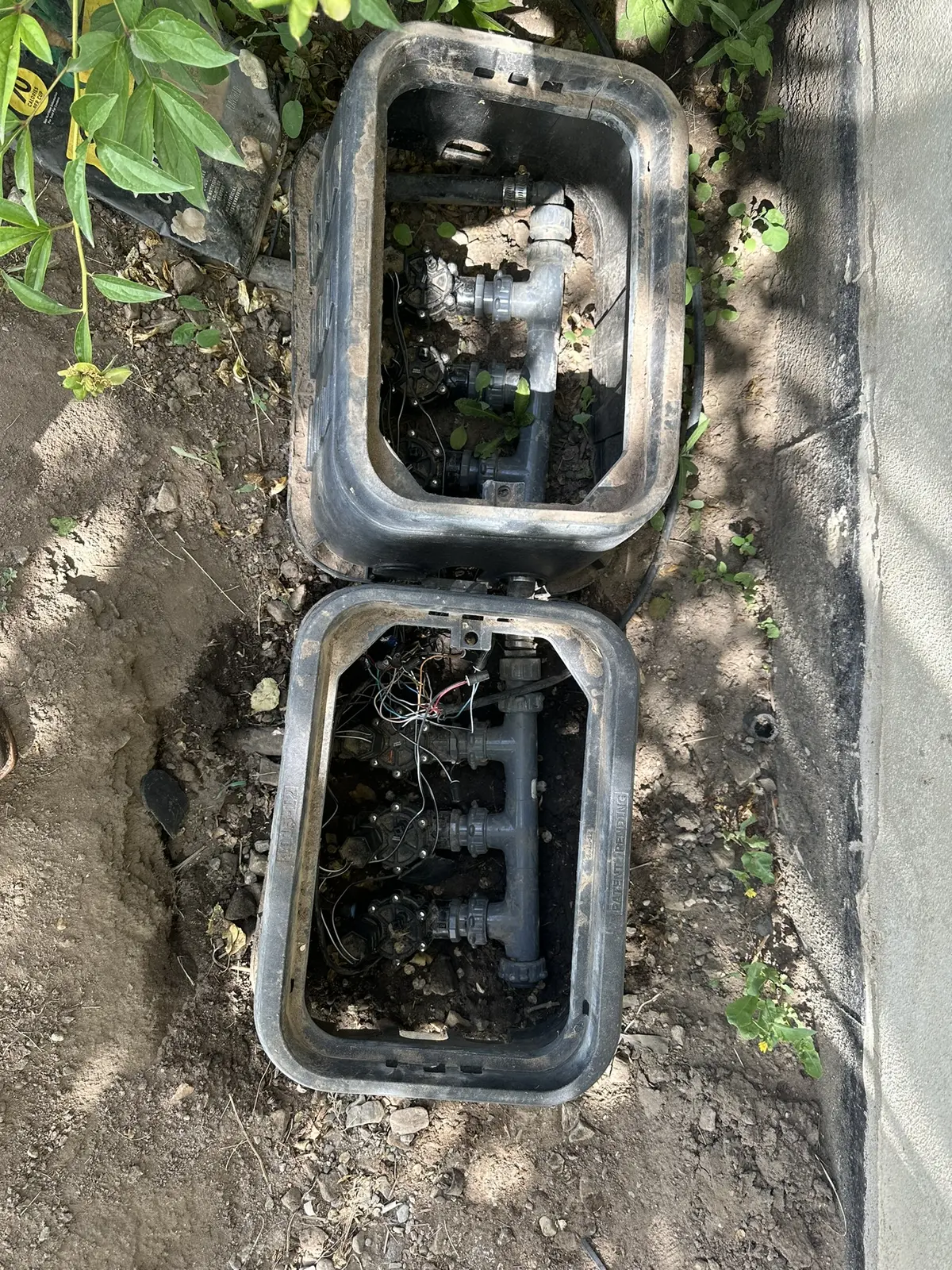 Irrigation box in lawn