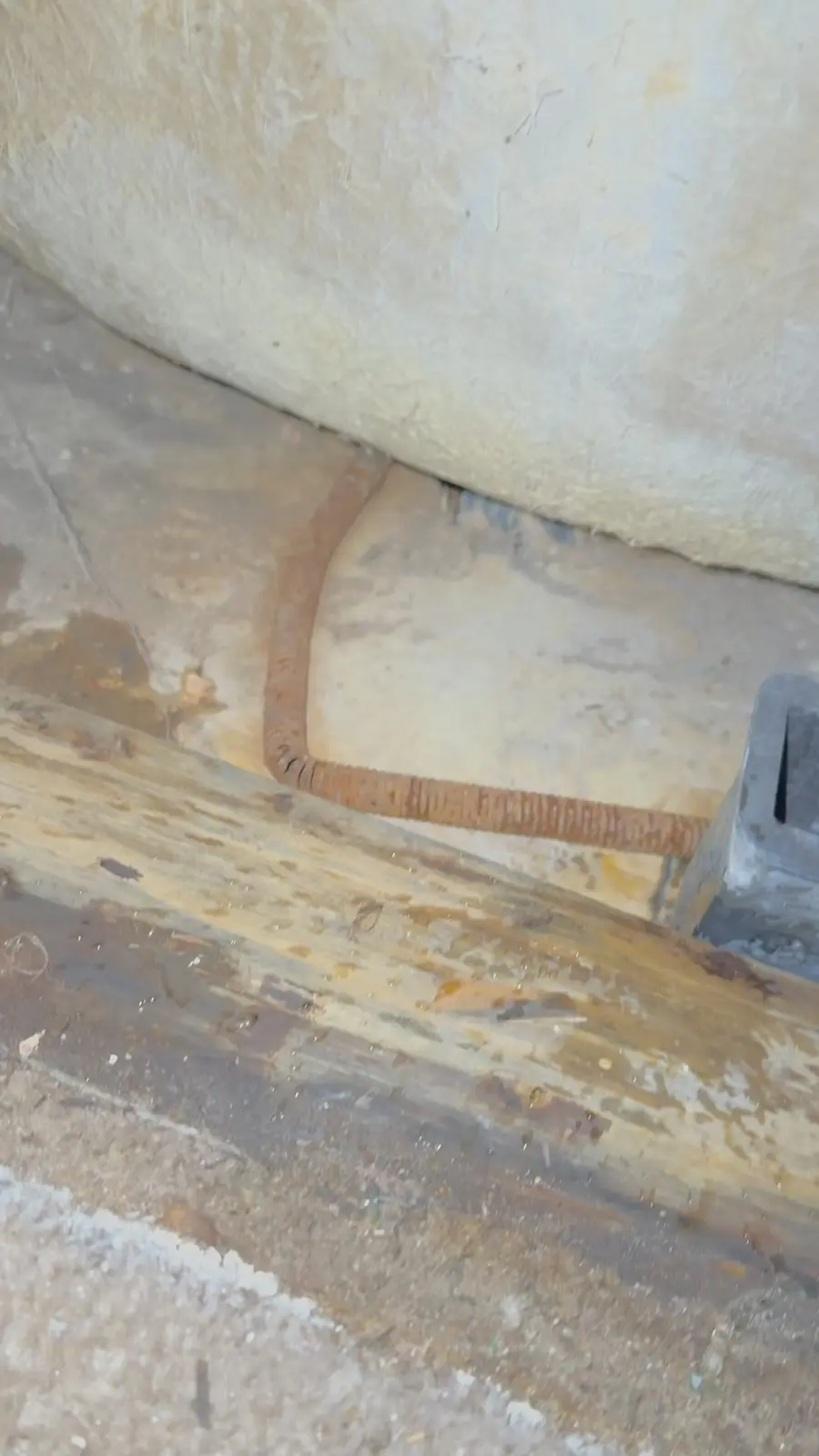 Line routing along foundation