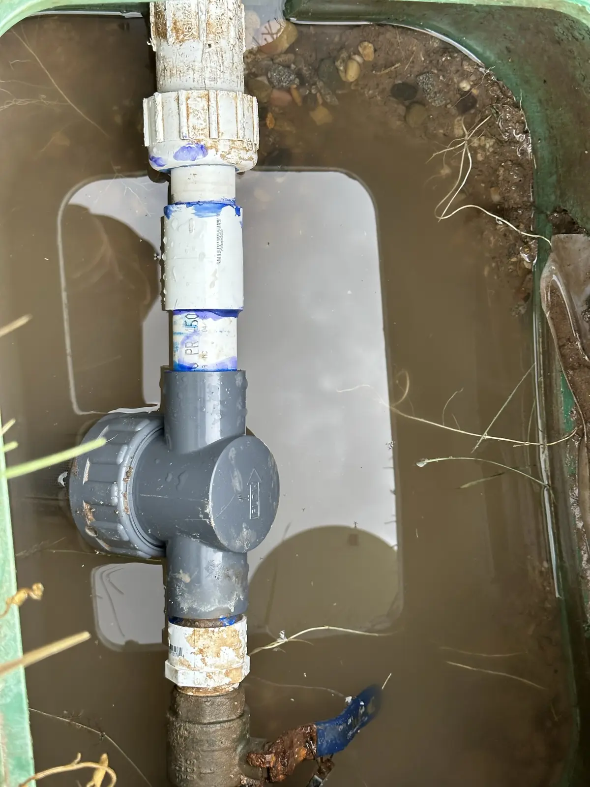 PVC tee junction