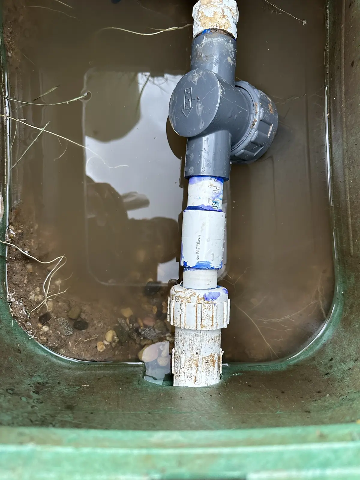 Vertical pipe run