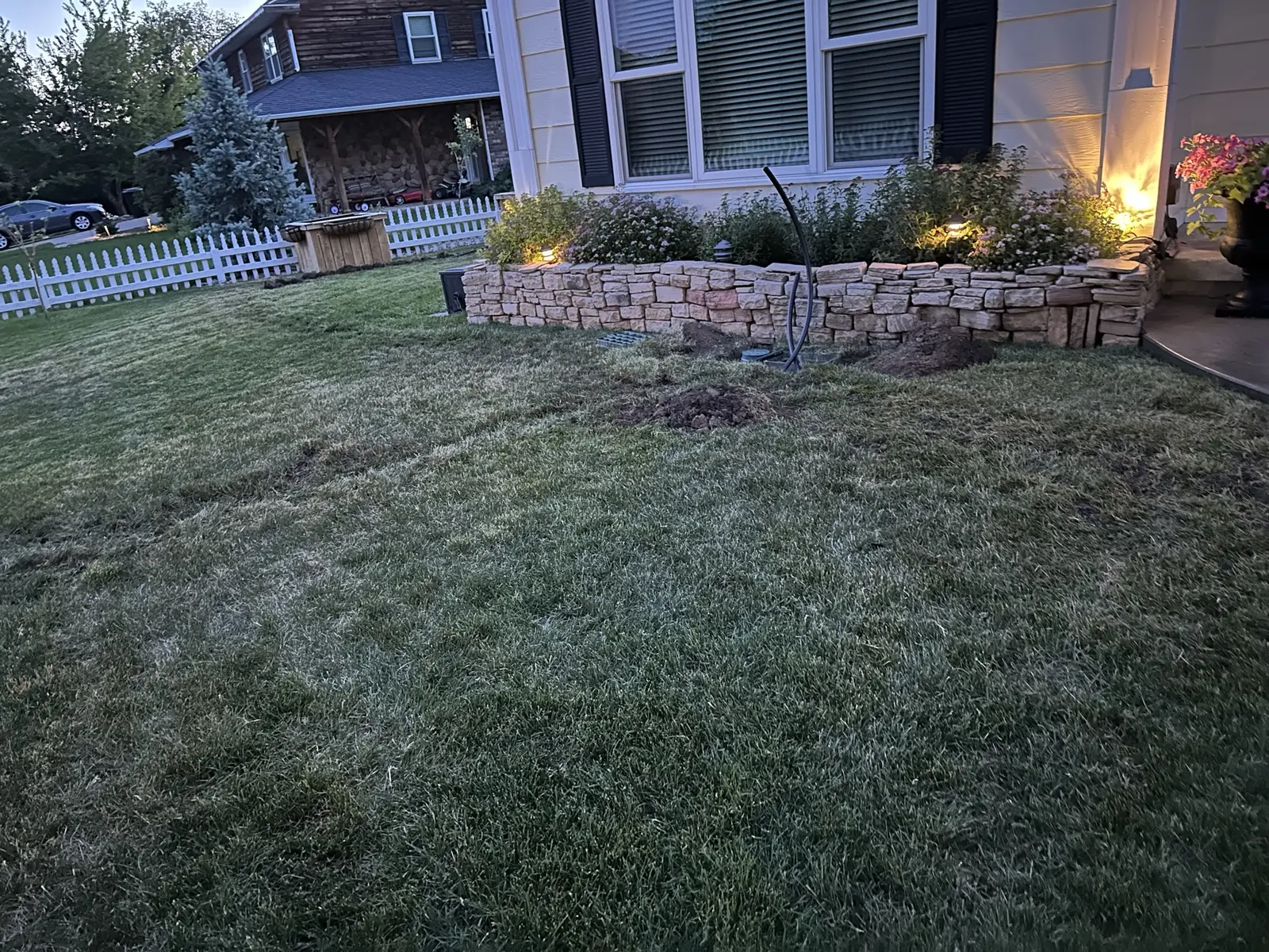 Landscaped backyard