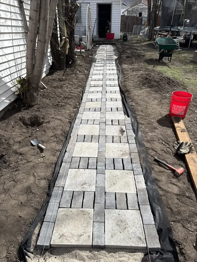 Paver walkway build
