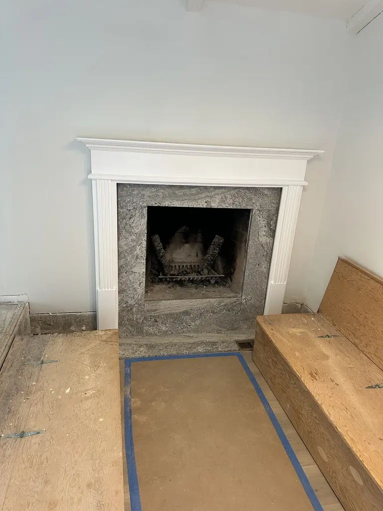 Finished fireplace