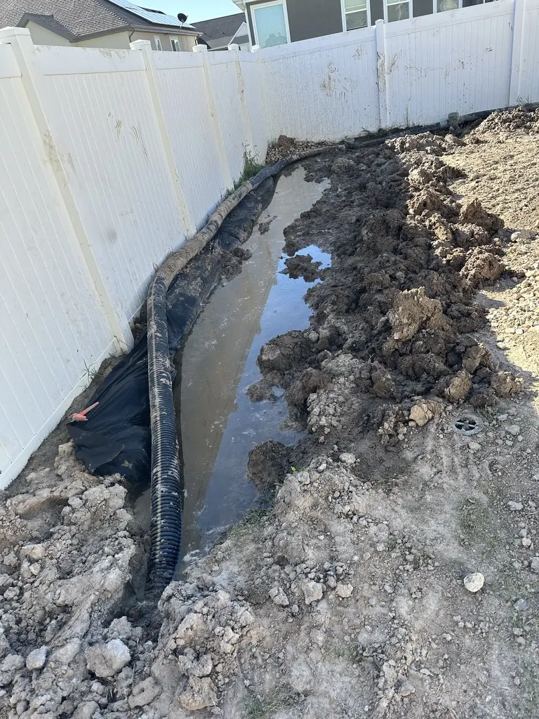 Backyard trenching