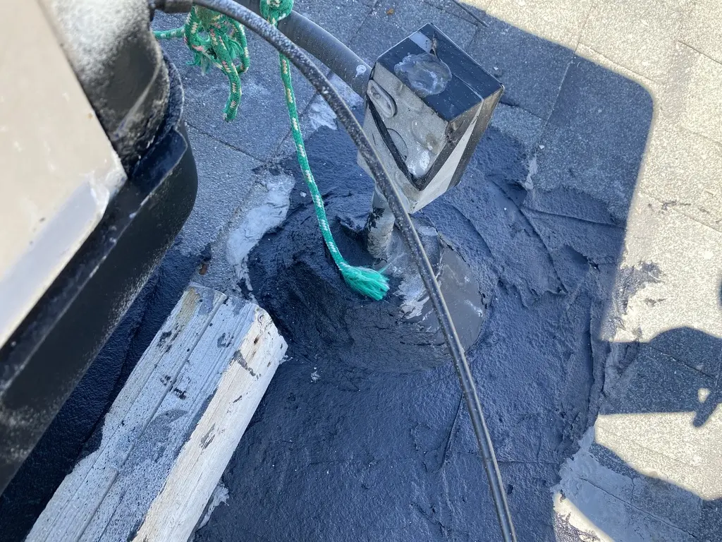 Concrete patch after a line repair